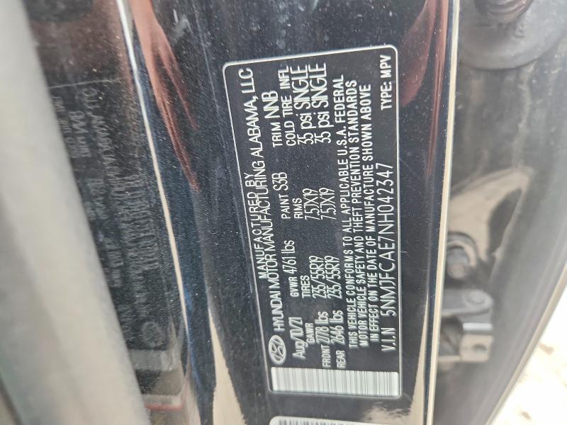 Aukcja sprzedaży 2022 Hyundai Tucson, vin: 5NMJFCAE7NH042347, numer aukcji: 58073606