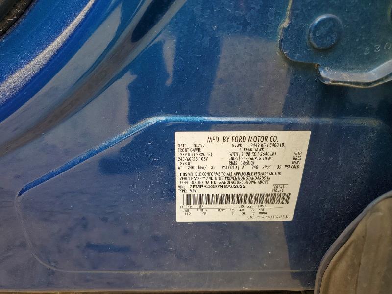 Продажа на аукционе авто 2022 Ford Edge, vin: 2FMPK4G97NBA62632, номер лота: 58707726
