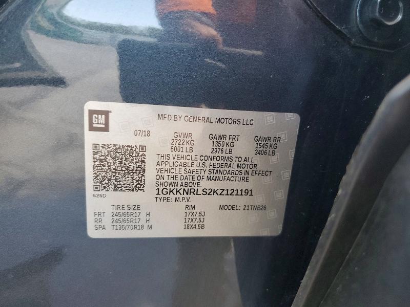 Продаж на аукціоні авто 2019 Gmc Acadia, vin: 1GKKNRLS2KZ121191, номер лоту: 58397136