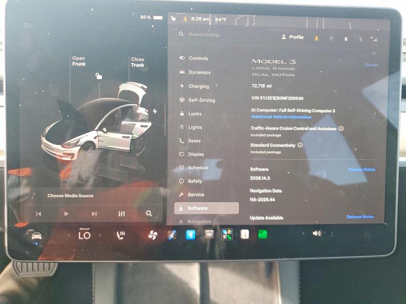Продажа на аукционе авто 2022 Tesla Model 3, vin: 5YJ3E1EB0NF259546, номер лота: 55654216