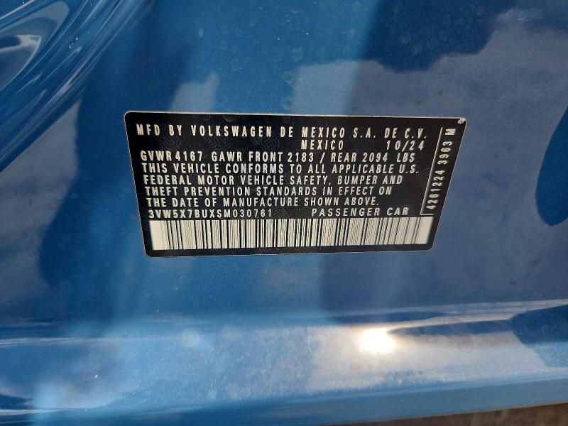 Aukcja sprzedaży 2025 Volkswagen Jetta, vin: 3VW5X7BUXSM030761, numer aukcji: 58649256