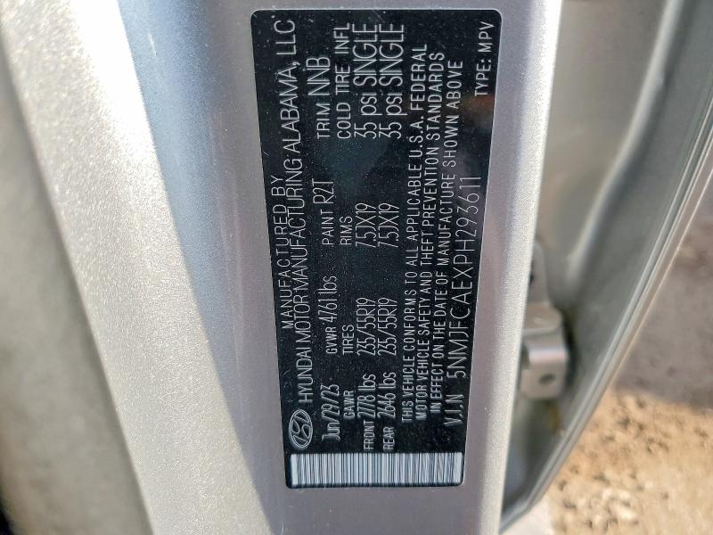 Продаж на аукціоні авто 2023 Hyundai Tucson, vin: 5NMJFCAEXPH293611, номер лоту: 58875876