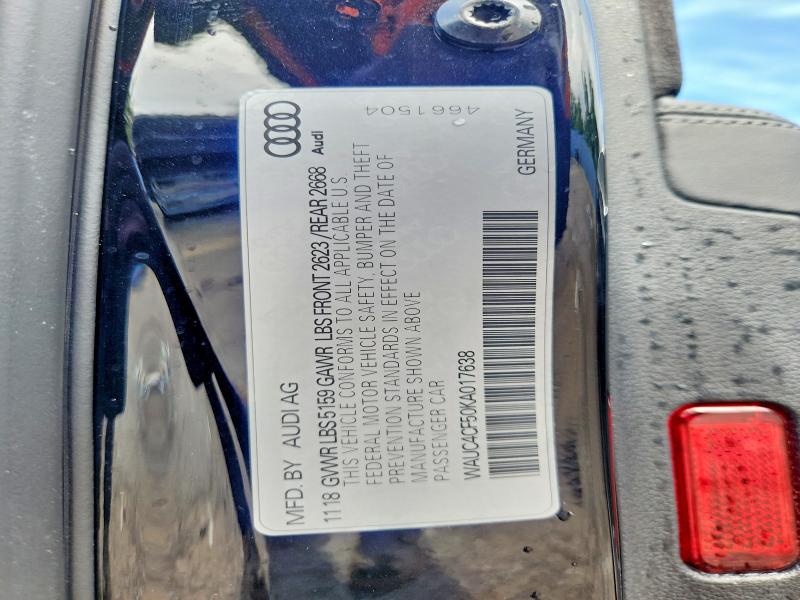 2019 Audi S5 მანქანა იყიდება აუქციონზე, vin: WAUC4CF50KA017638, აუქციონის ნომერი: 54901256