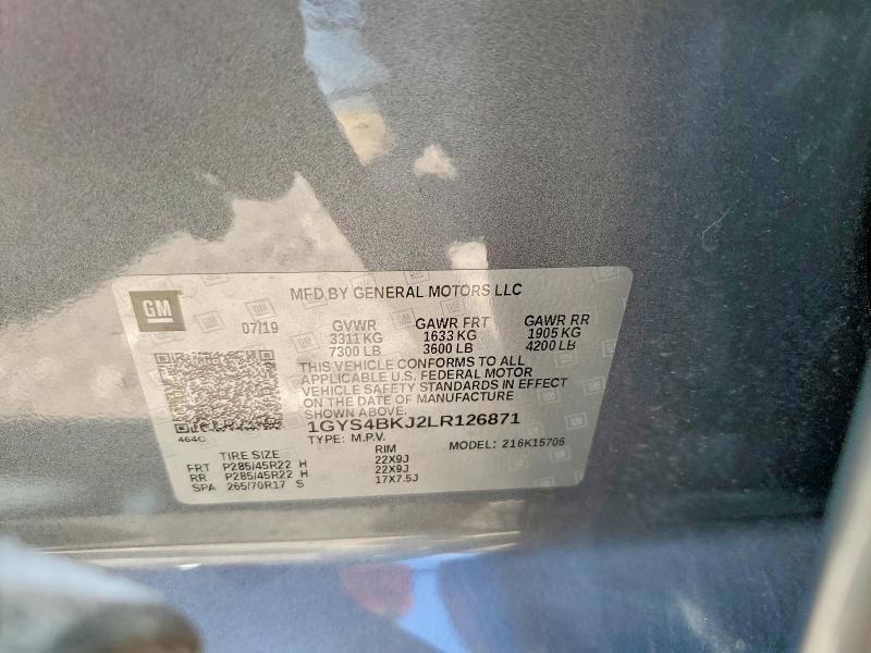 Продаж на аукціоні авто 2020 Cadillac Escalade, vin: 1GYS4BKJ2LR126871, номер лоту: 55744256