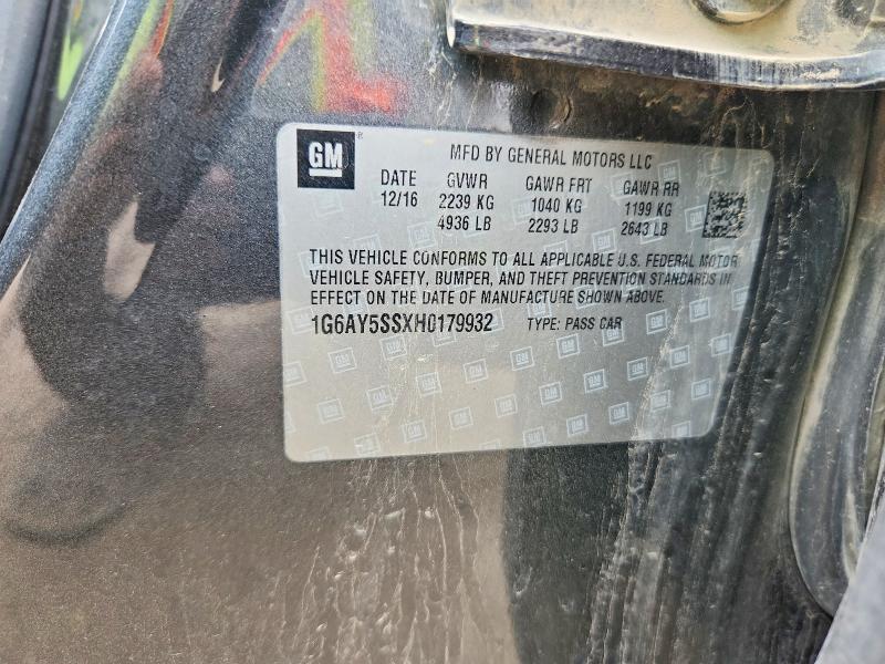 Aukcja sprzedaży 2017 Cadillac Cts, vin: 1G6AY5SSXH0179932, numer aukcji: 55462766