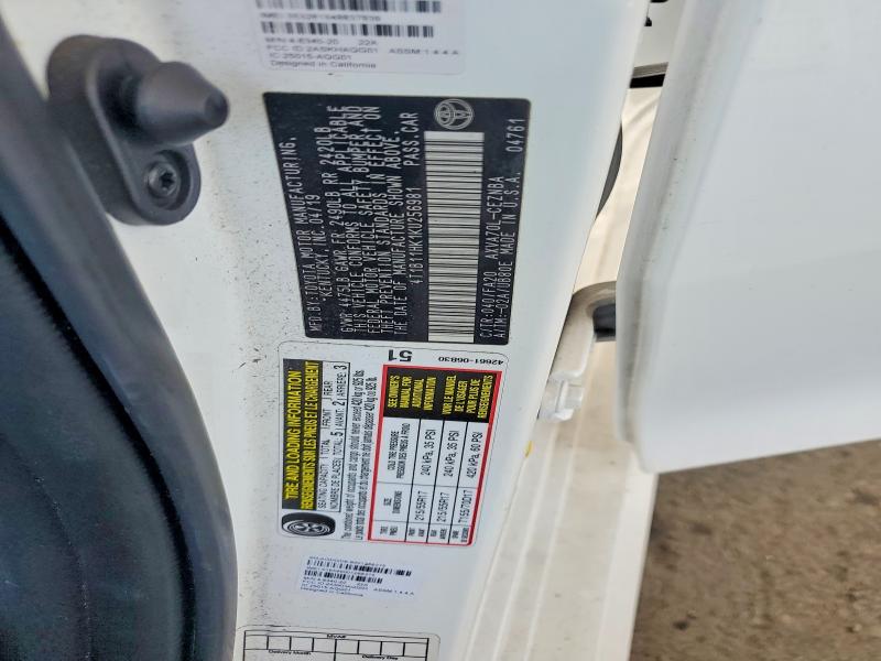 Продаж на аукціоні авто 2019 Toyota Camry, vin: 4T1B11HK1KU256981, номер лоту: 56702706