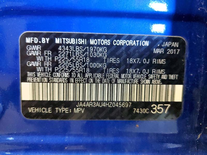 Продаж на аукціоні авто 2017 Mitsubishi Outlander Sport, vin: JA4AR3AU4HZ045697, номер лоту: 57937206