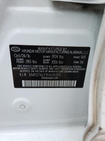 Aukcja sprzedaży 2017 Hyundai Elantra, vin: 5NPD74LF9HH151311, numer aukcji: 55982326