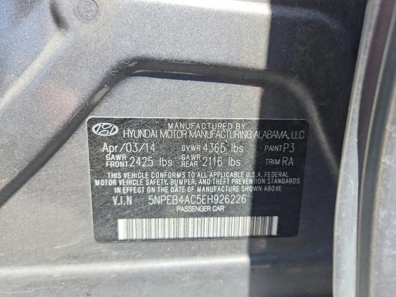 Aukcja sprzedaży 2014 Hyundai Sonata, vin: 5NPEB4AC5EH926226, numer aukcji: 57200756