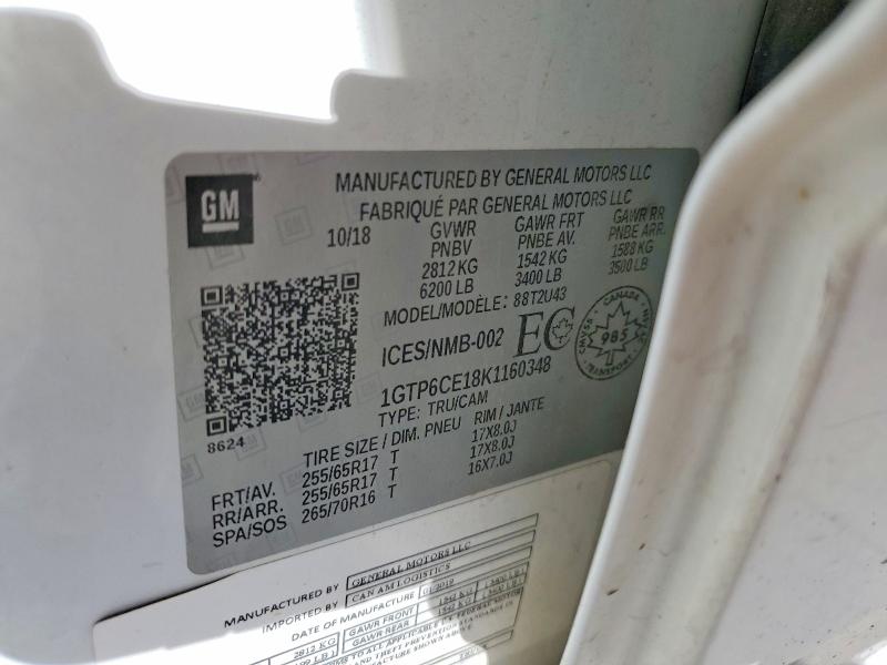 Продаж на аукціоні авто 2019 Gmc Canyon, vin: 1GTP6CE18K1160348, номер лоту: 57300396