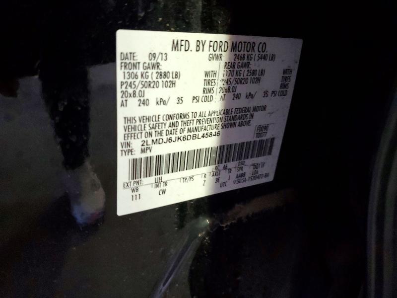 Продажа на аукционе авто 2013 Lincoln Mkx, vin: 2LMDJ6JK6DBL45846, номер лота: 56830336