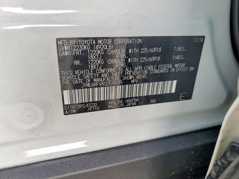 Aukcja sprzedaży 2025 Toyota Rav4, vin: JTME6RFV8SD574045, numer aukcji: 59200786
