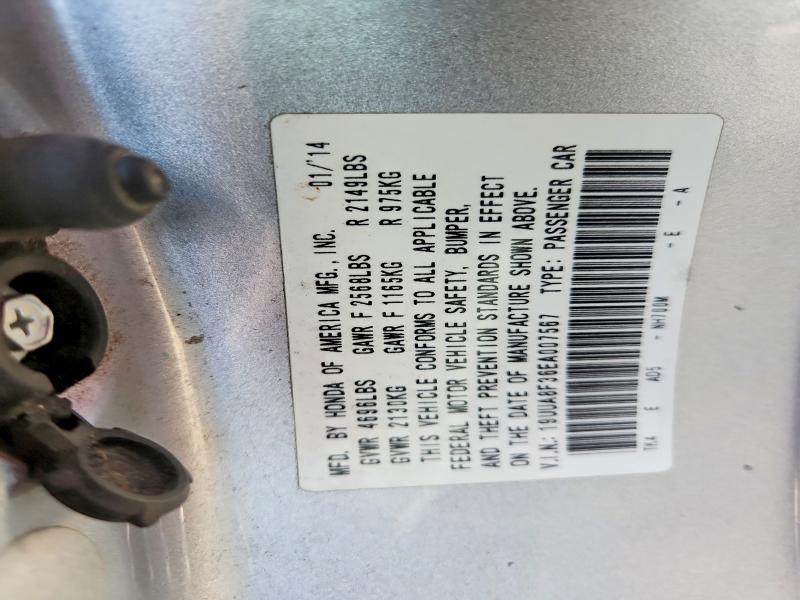 55001646 :رقم المزاد ، 19UUA8F36EA007567 vin ، 2014 Acura Tl مزاد بيع