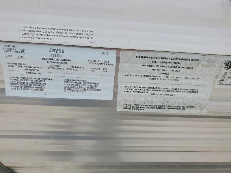 Aukcja sprzedaży 2019 Jayc Trailers, vin: 1UJBJ0AJ1K17A0244, numer aukcji: 55879646