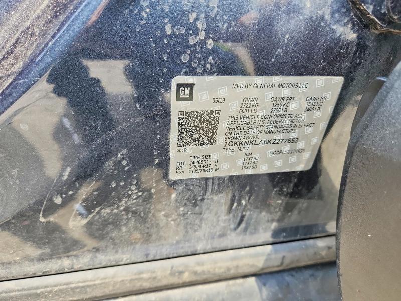 Продаж на аукціоні авто 2019 Gmc Acadia, vin: 1GKKNKLA6KZ277653, номер лоту: 58084096