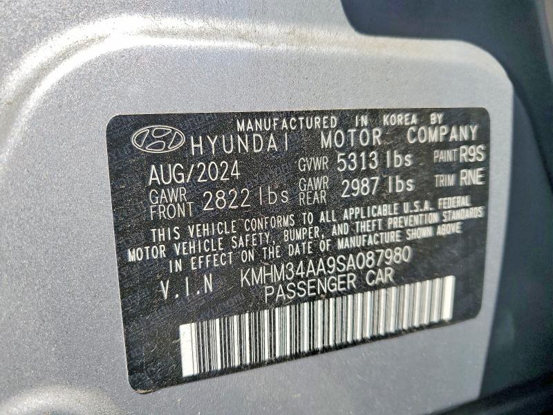 55914336 :رقم المزاد ، KMHM34AA9SA087980 vin ، 2025 Hyundai Ioniq 6 مزاد بيع