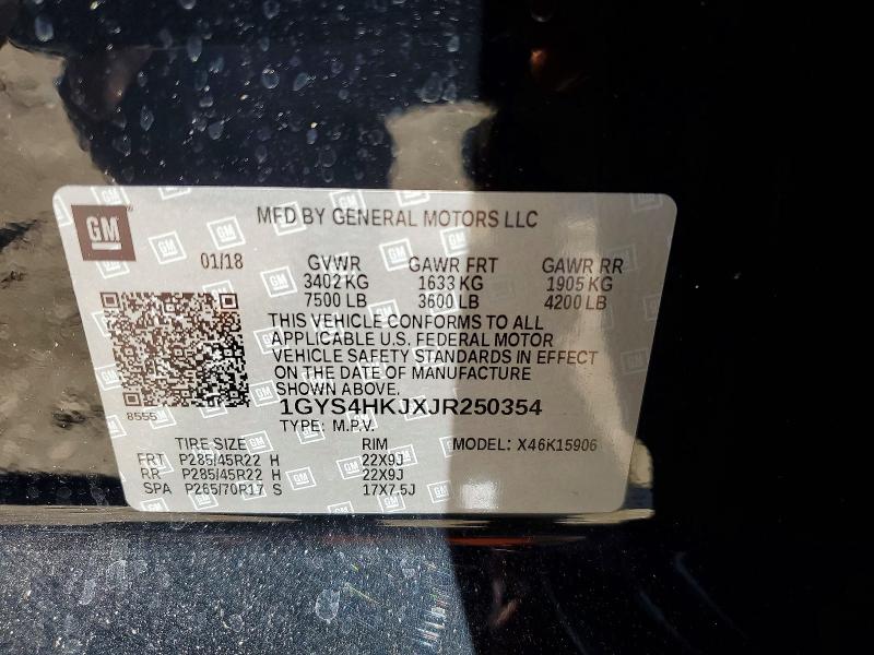 Продаж на аукціоні авто 2018 Cadillac Escalade, vin: 1GYS4HKJXJR250354, номер лоту: 56480206
