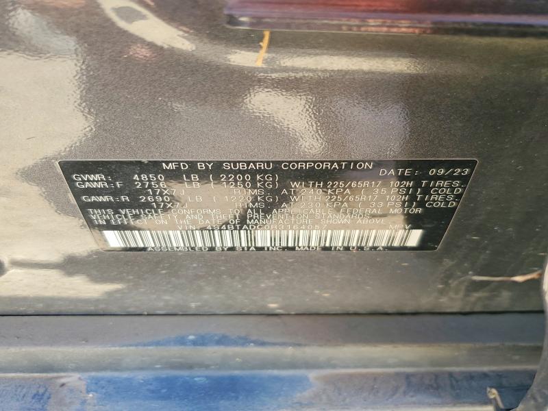 Продаж на аукціоні авто 2024 Subaru Outback, vin: 4S4BTADC0R3164057, номер лоту: 57420016
