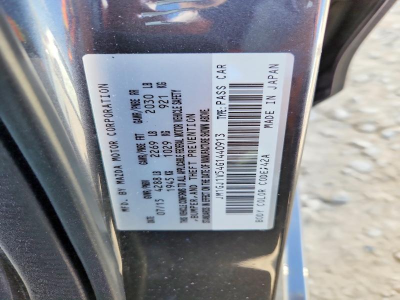 Продажа на аукционе авто 2016 Mazda 6, vin: JM1GJ1V54G1440913, номер лота: 58820886
