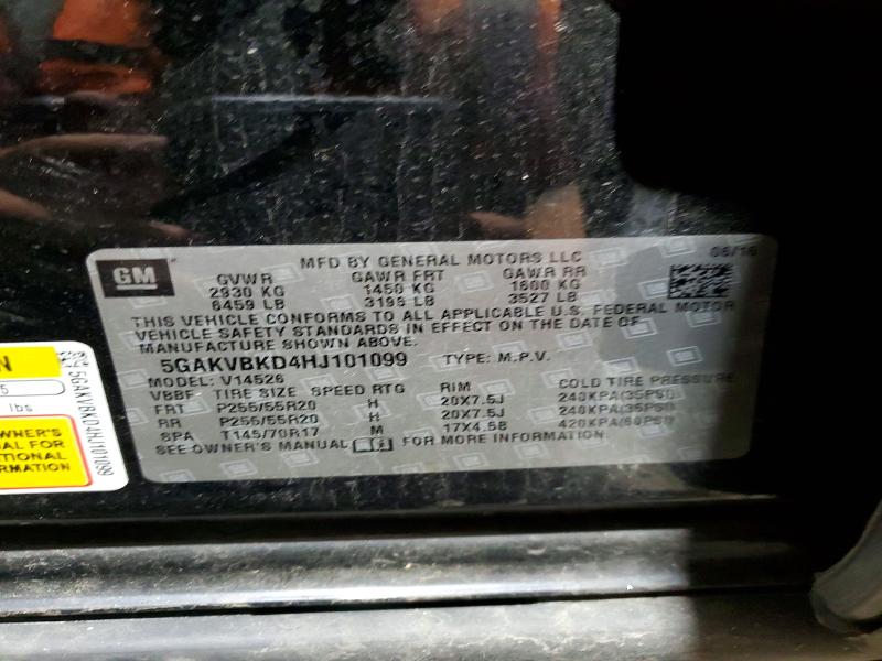 Aukcja sprzedaży 2017 Buick Enclave, vin: 5GAKVBKD4HJ101099, numer aukcji: 58059146