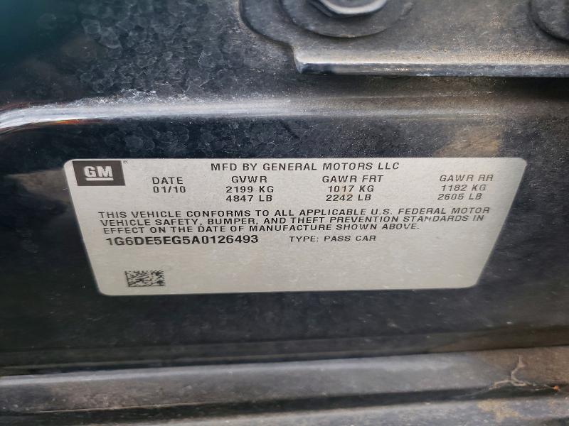 Auction sale of the 2010 Cadillac Cts, vin: 1G6DE5EG5A0126493, lot number: 55790856