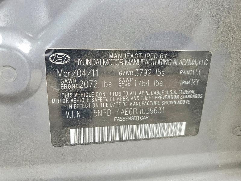 Aukcja sprzedaży 2011 Hyundai Elantra, vin: 5NPDH4AE6BH039631, numer aukcji: 85622965
