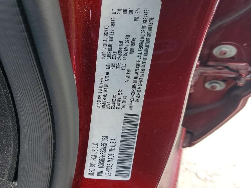 57031416 :رقم المزاد ، 1C6SRFHP3SN551068 vin ، 2025 Ram 1500 مزاد بيع