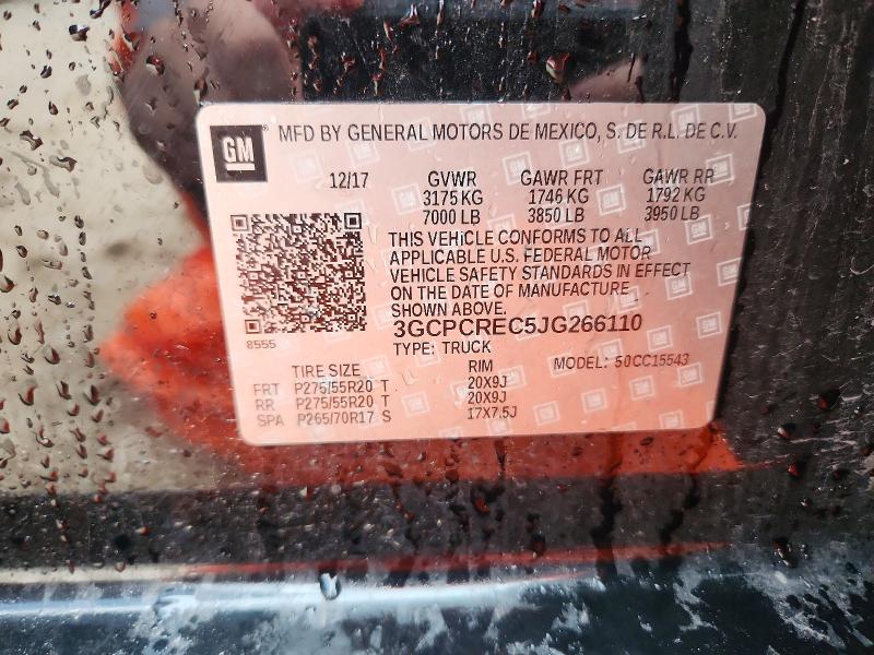 Продажа на аукционе авто 2018 Chevrolet Silverado, vin: 3GCPCREC5JG266110, номер лота: 57240796