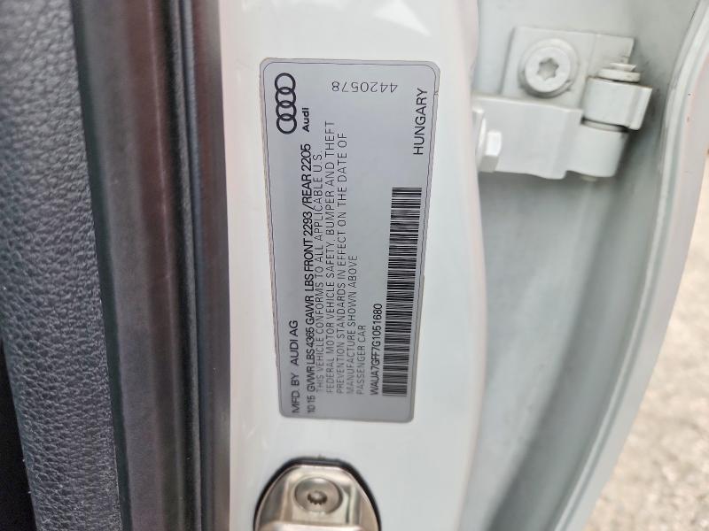 Продажа на аукционе авто 2016 Audi A3, vin: WAUA7GFF7G1051680, номер лота: 58383536