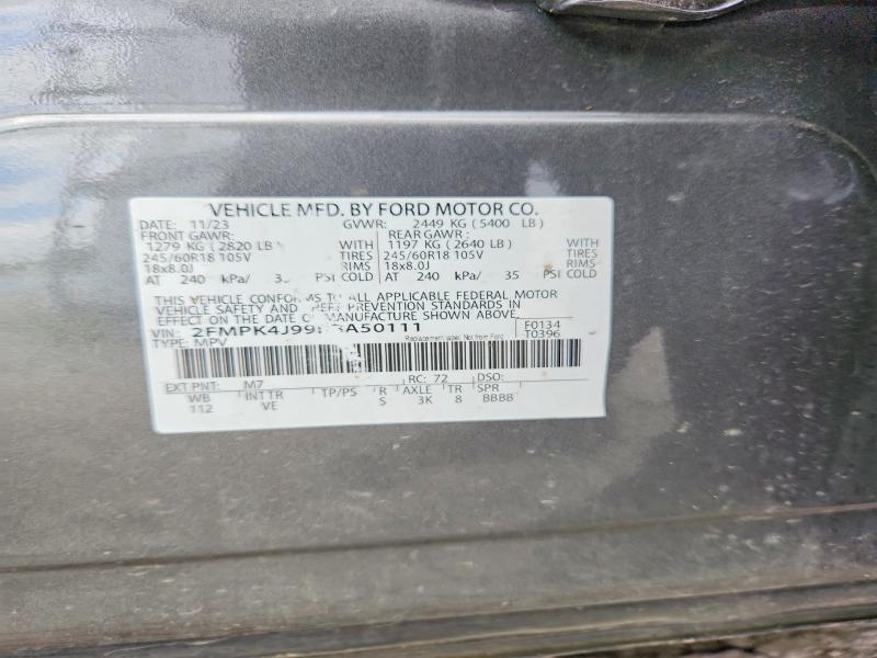 57515966 :رقم المزاد ، 2FMPK4J99RBA50111 vin ، 2024 Ford Edge مزاد بيع
