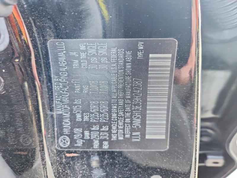 2009 Hyundai Santa Fe მანქანა იყიდება აუქციონზე, vin: 5NMSH13E39H242387, აუქციონის ნომერი: 55568256