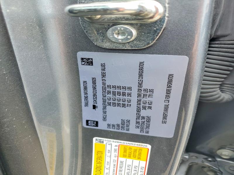 Продаж на аукціоні авто 2022 Gmc Yukon, vin: 1GKS2BKD1NR248926, номер лоту: 56764286