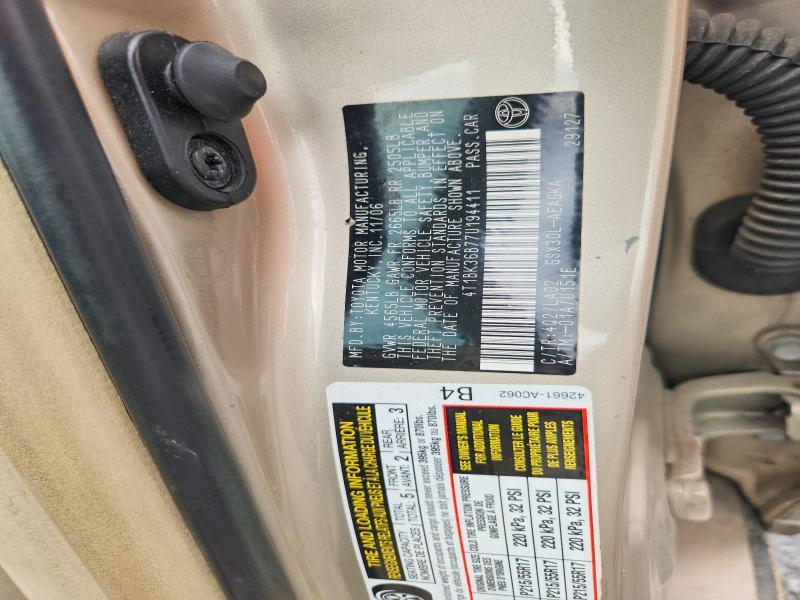56850176 :رقم المزاد ، 4T1BK36B77U194411 vin ، 2007 Toyota Avalon مزاد بيع