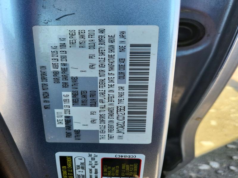 2012 Mazda 5 მანქანა იყიდება აუქციონზე, vin: JM1CW2CLXC0127663, აუქციონის ნომერი: 58275066