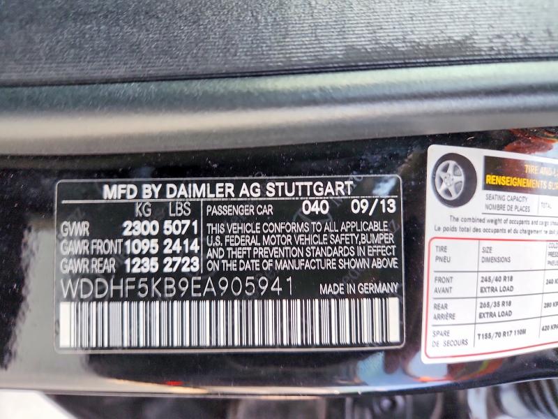 58151886 :رقم المزاد ، WDDHF5KB9EA905941 vin ، 2014 Mercedes-benz E مزاد بيع