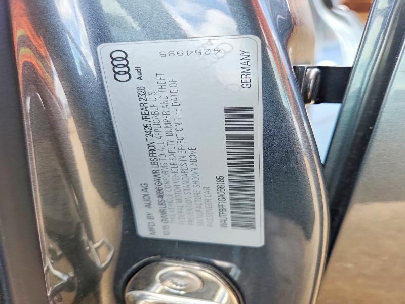 Aukcja sprzedaży 2016 Audi A3, vin: WAUTPBFF1GA066185, numer aukcji: 58211516