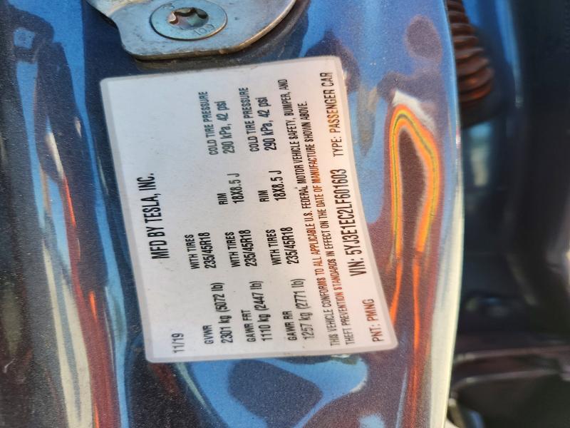 55533496 :رقم المزاد ، 5YJ3E1EC2LF601603 vin ، 2020 Tesla Model 3 مزاد بيع