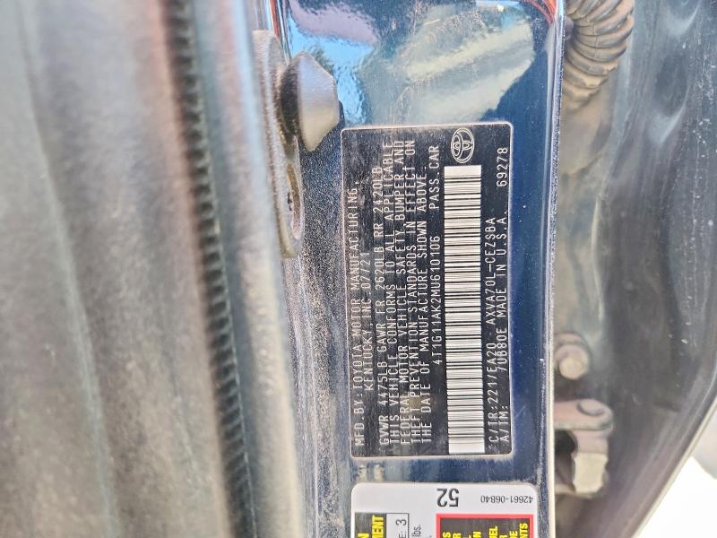 Aukcja sprzedaży 2021 Toyota Camry, vin: 4T1G11AK2MU610106, numer aukcji: 47479856
