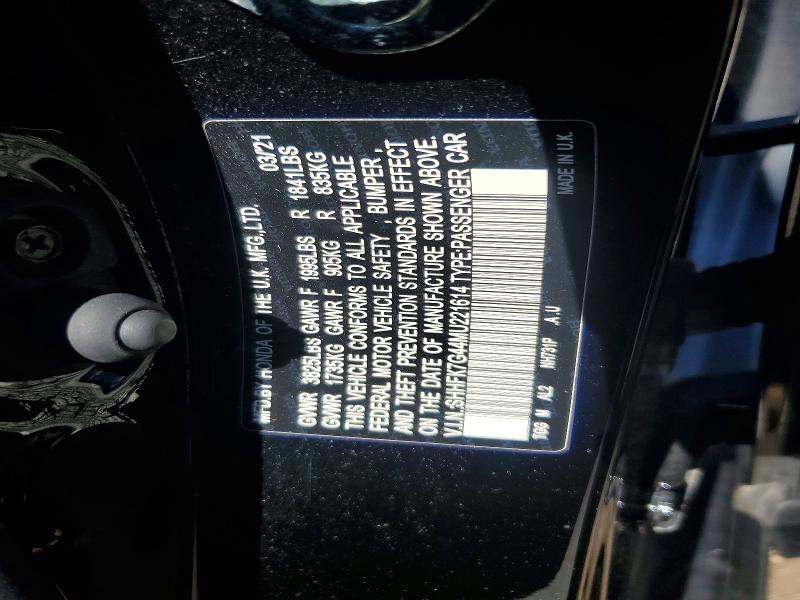 57174006 :رقم المزاد ، SHHFK7G44MU221614 vin ، 2021 Honda Civic مزاد بيع
