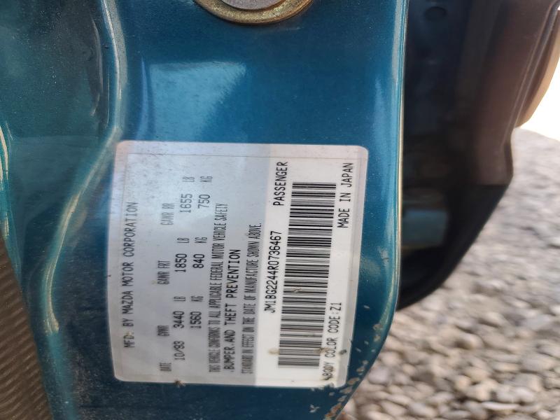 Aukcja sprzedaży 1994 Mazda Protege, vin: JM1BG2244R0736467, numer aukcji: 57345476