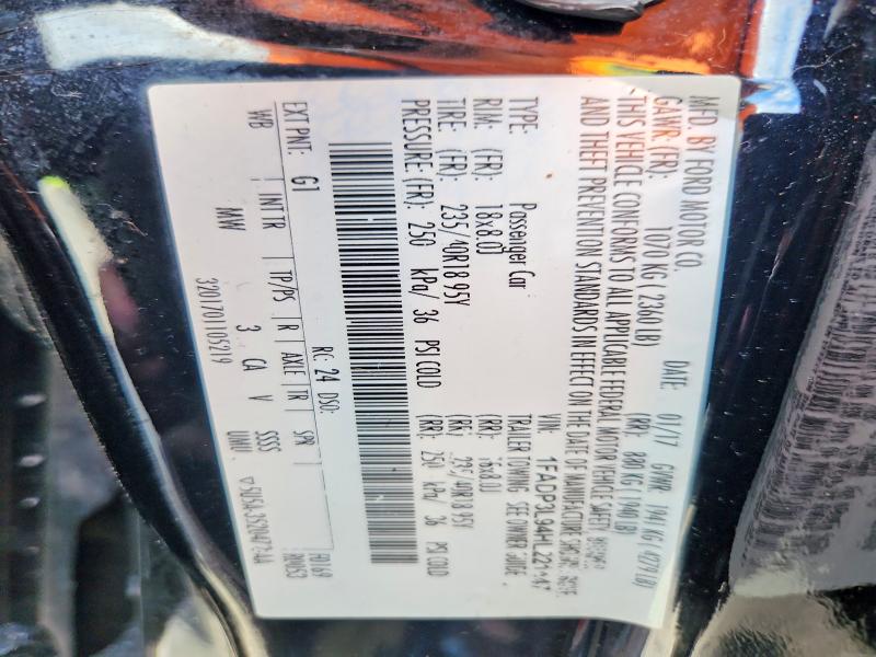 56986106 :رقم المزاد ، 1FADP3L94HL221447 vin ، 2017 Ford Focus مزاد بيع