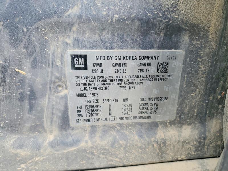 2020 Buick Encore მანქანა იყიდება აუქციონზე, vin: KL4CJASB9LB030390, აუქციონის ნომერი: 56827696