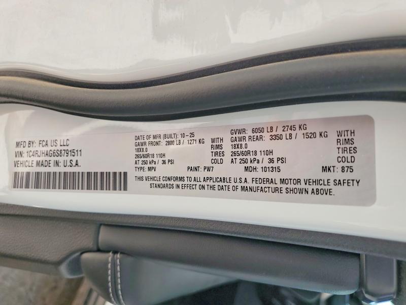 Aukcja sprzedaży 2025 Jeep Grand Cherokee, vin: 1C4RJHAG6S8791511, numer aukcji: 56535116