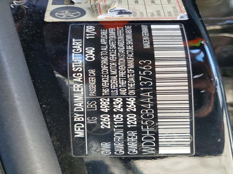 Aukcja sprzedaży 2010 Mercedes-benz E, vin: WDDHF5GB4AA137563, numer aukcji: 58578906