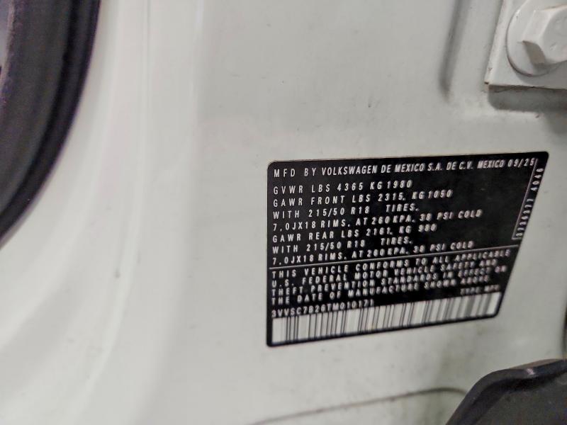 2026 Volkswagen Taos მანქანა იყიდება აუქციონზე, vin: 3VVSC7B26TM010171, აუქციონის ნომერი: 56086256