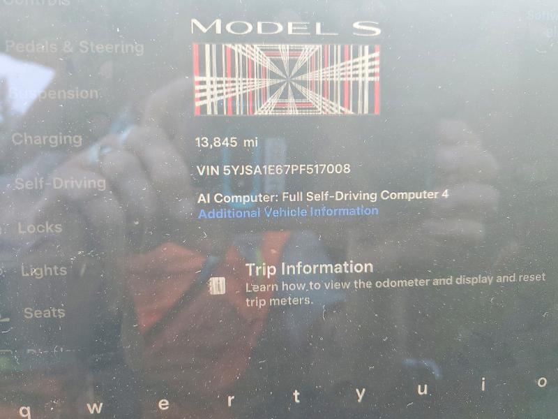 Продаж на аукціоні авто 2023 Tesla Model S, vin: 5YJSA1E67PF517008, номер лоту: 59143046