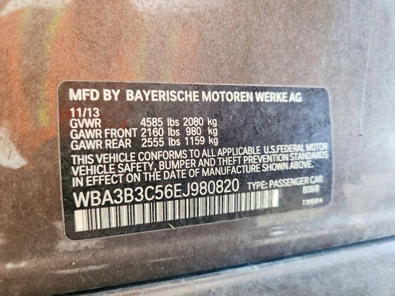 Aukcja sprzedaży 2014 Bmw 328, vin: WBA3B3C56EJ980820, numer aukcji: 56296096