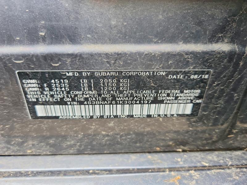 Продажа на аукционе авто 2019 Subaru Legacy, vin: 4S3BNAF61K3004197, номер лота: 58209826