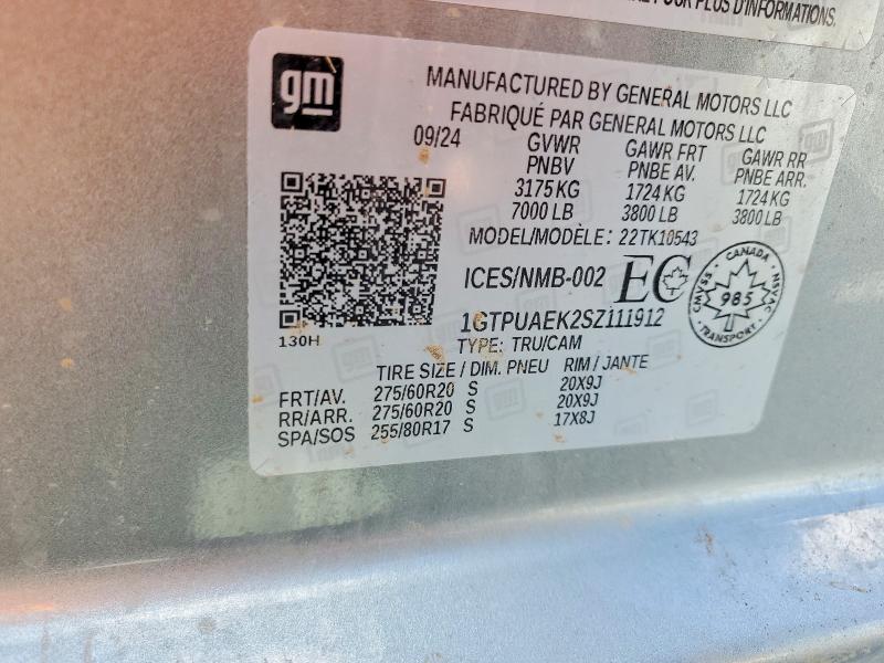 Продажа на аукционе авто 2025 Gmc Sierra, vin: 1GTPUAEK2SZ111912, номер лота: 58523986
