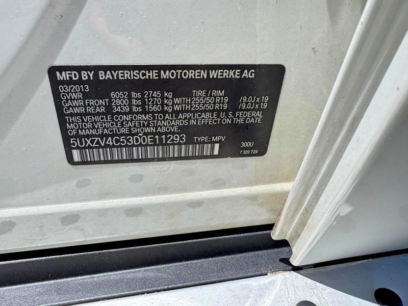 56421406 :رقم المزاد ، 5UXZV4C53D0E11293 vin ، 2013 Bmw X5 مزاد بيع
